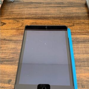 Black IPad Air 2 with Blue Case